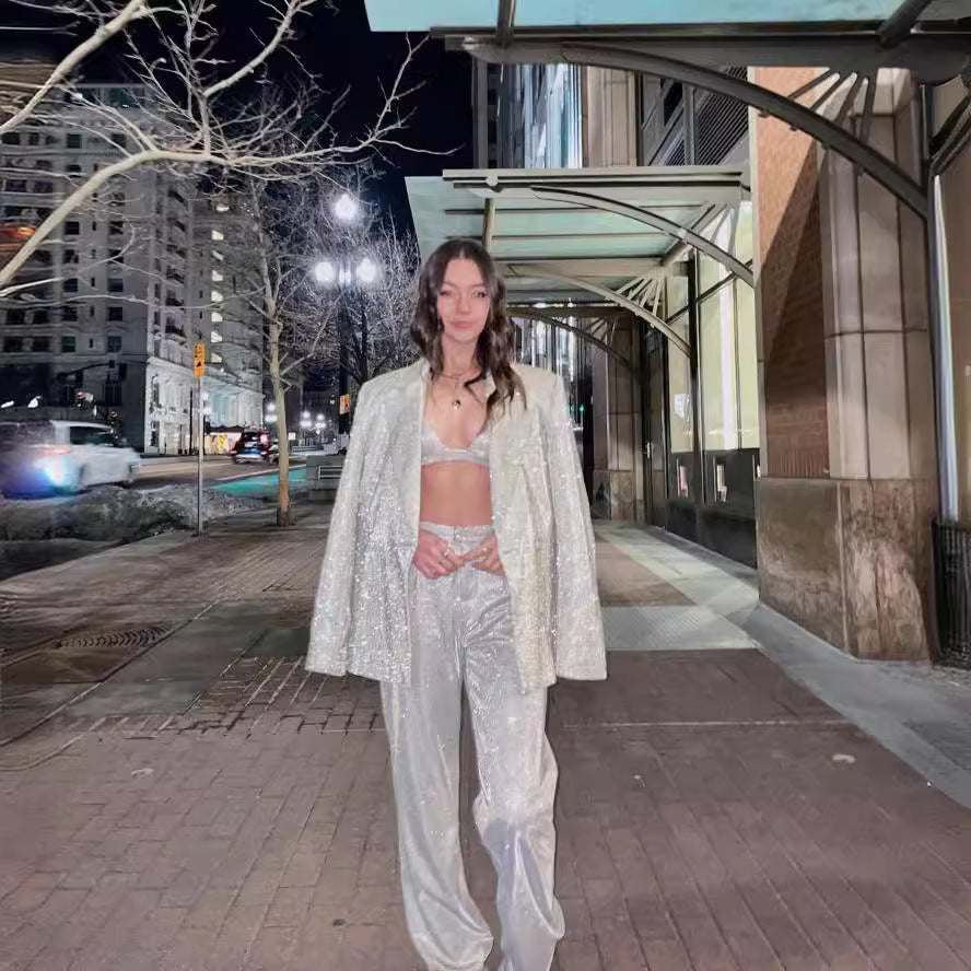 Set Sparkle Milano – Tailleur Brillante Tre Pezzi