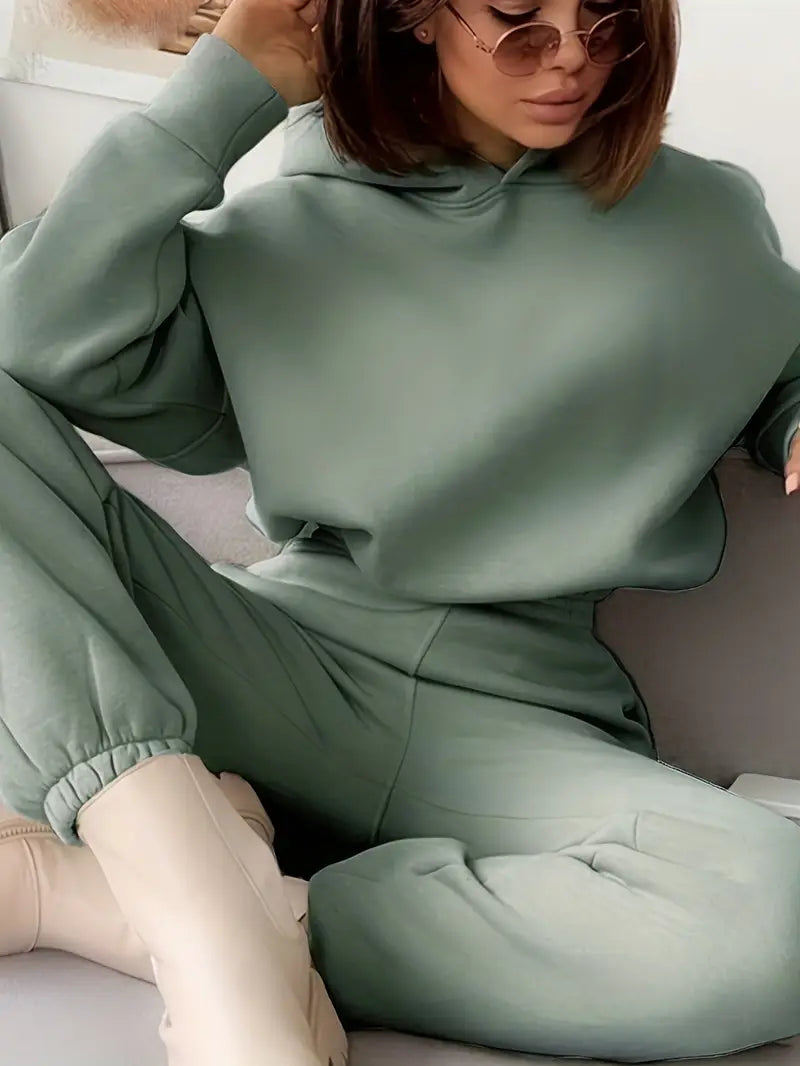 Completo Donna Felpa e Pantaloni - Tinta Unica