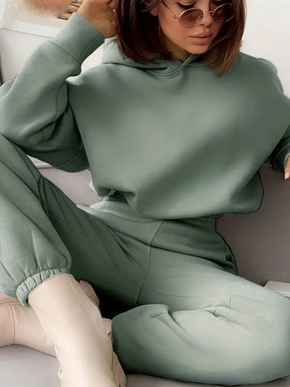 Completo Donna Felpa e Pantaloni - Tinta Unica