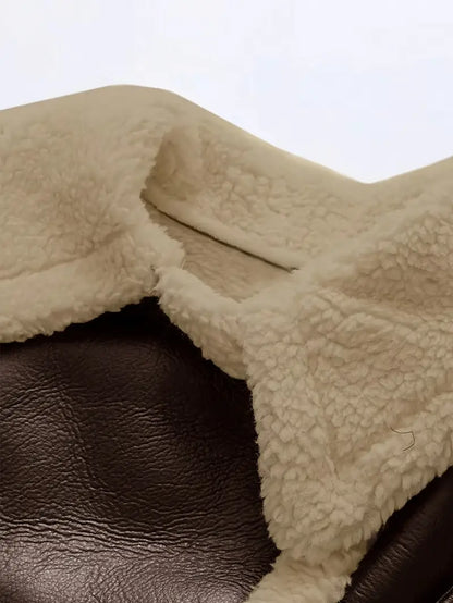 Giacca Biker in Peluche