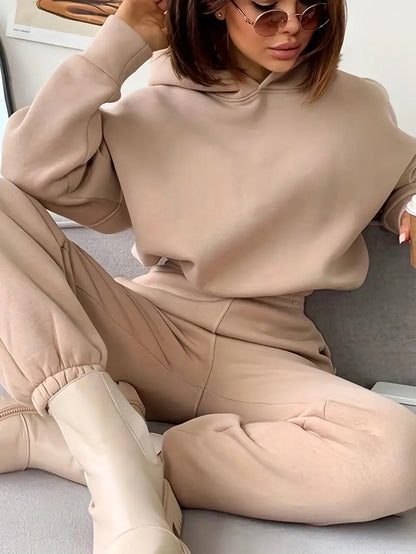 Completo Donna Felpa e Pantaloni - Tinta Unica