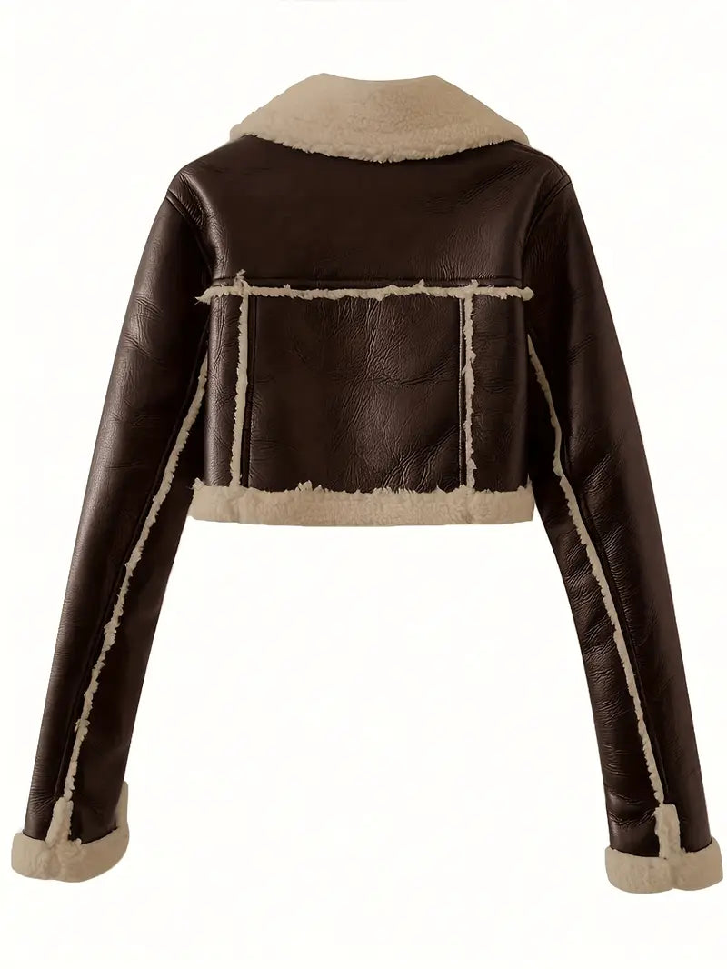 Giacca Biker in Peluche