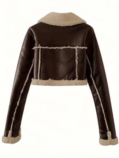 Giacca Biker in Peluche