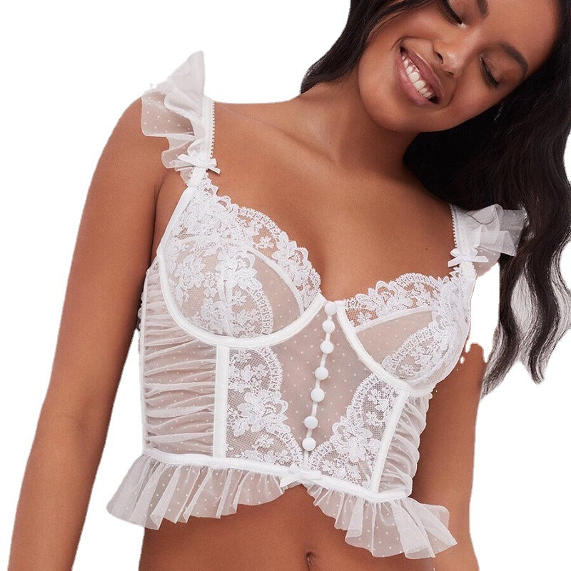 Set Lingerie Francesca – Corsetto in Pizzo con Reggiseno e Slip Coordinati