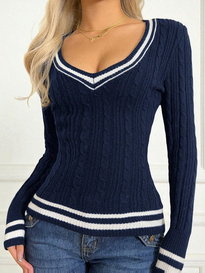 Pullover Basic con Scollo a V