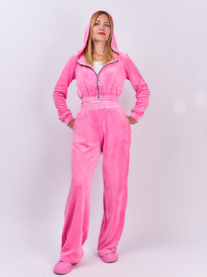 Completo Tuta con Zip e Pantaloni a Vita Alta