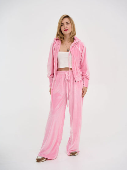 Completo Tuta con Zip e Pantaloni a Vita Alta