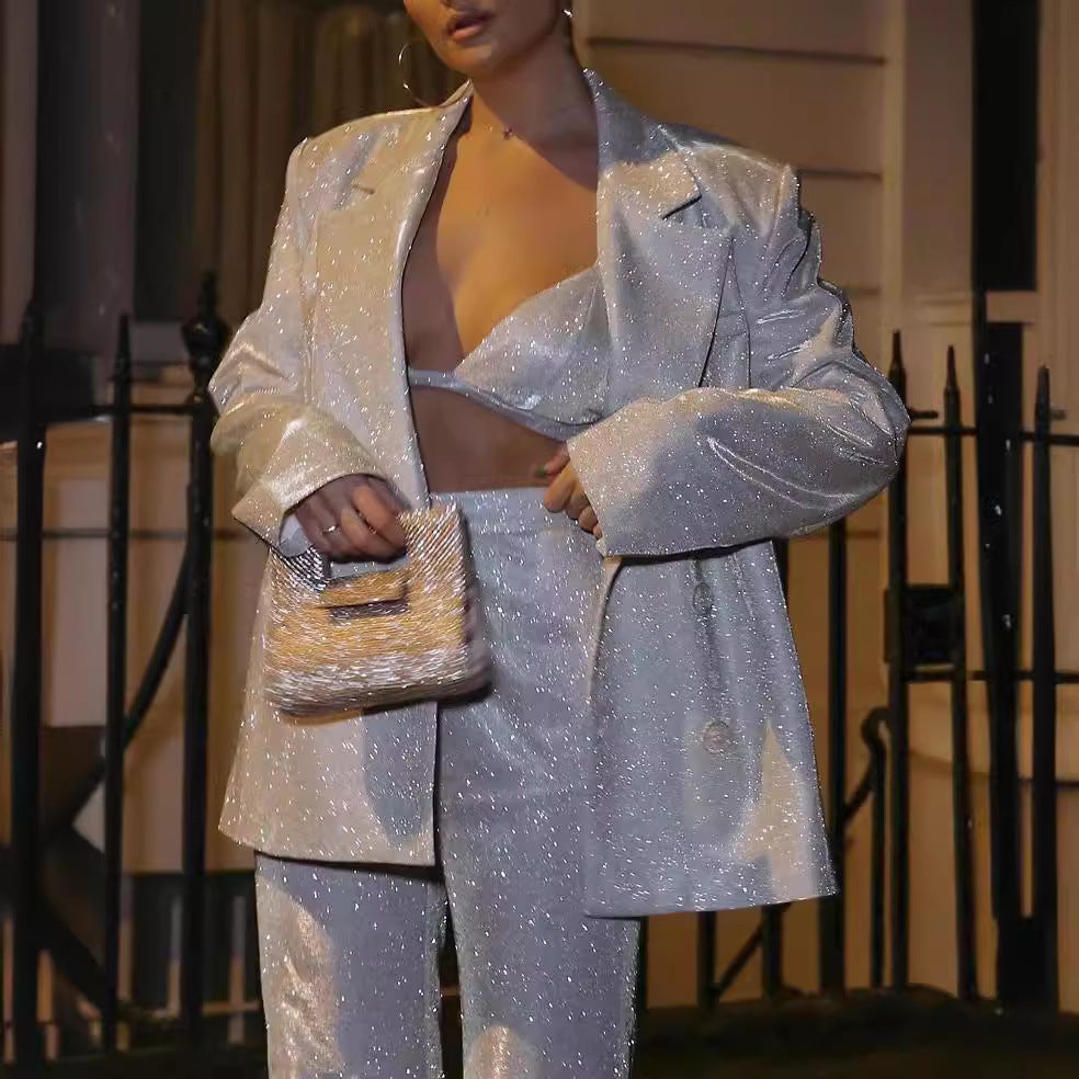 Set Sparkle Milano – Tailleur Brillante Tre Pezzi