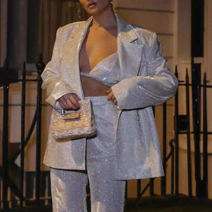 Set Sparkle Milano – Tailleur Brillante Tre Pezzi